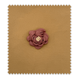 Aplique Rosa de Tela Rosa Empolvado | Detalle Floral para Costura