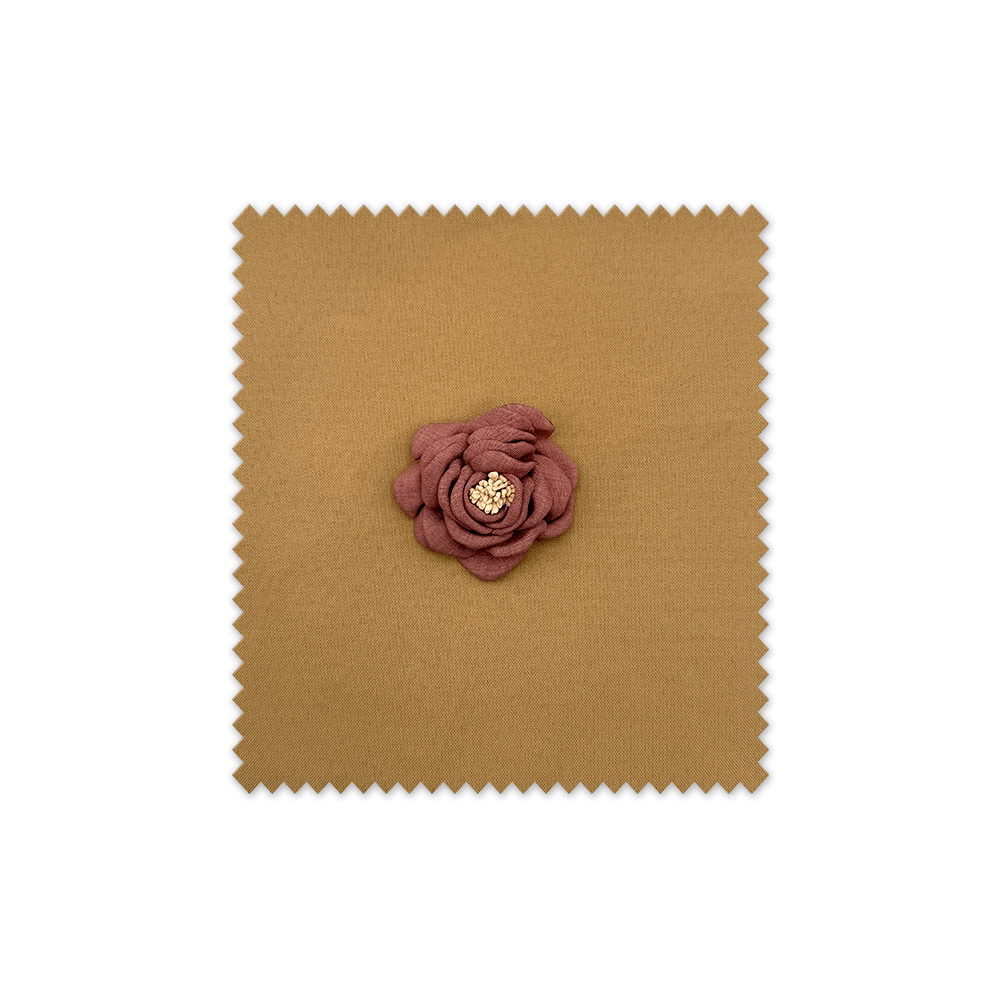 Aplique Rosa de Tela Rosa Empolvado | Detalle Floral para Costura