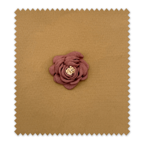 Aplique Rosa de Tela Rosa Empolvado | Detalle Floral para Costura