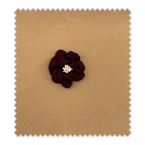 Aplique Rosa de Tela Vino | Flor Decorativa para Costura y Manualidades