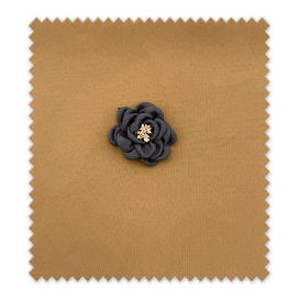 Aplique Rosa Tela Gris Antracita | Flor Decorativa para Ropa y DIY