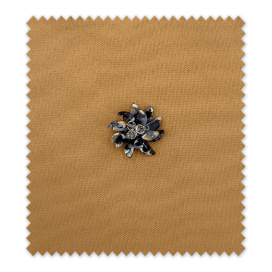 Aplique Flor Nacarada Azul Jaspeado – Accesorios para Costura y Manualidades