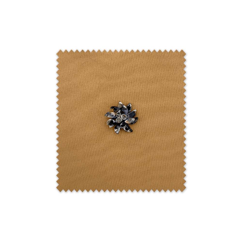 Aplique Flor Nacarada Azul Jaspeado – Accesorios para Costura y Manualidades