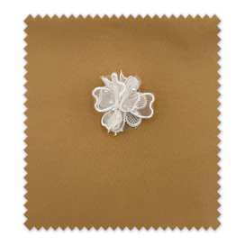 Aplique Flor Texturas Perlas Blanca – Decoración Textil y Manualidades