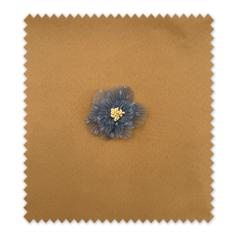 Aplique Flor Plisada Azul Jeans – Decoración y Personalización Textil Aplique Flor Plisada Azul Jeans – Decoración y Personalización Textil