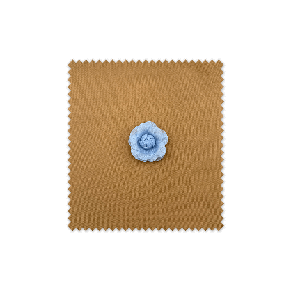 Aplique Rosa Encaje Azul