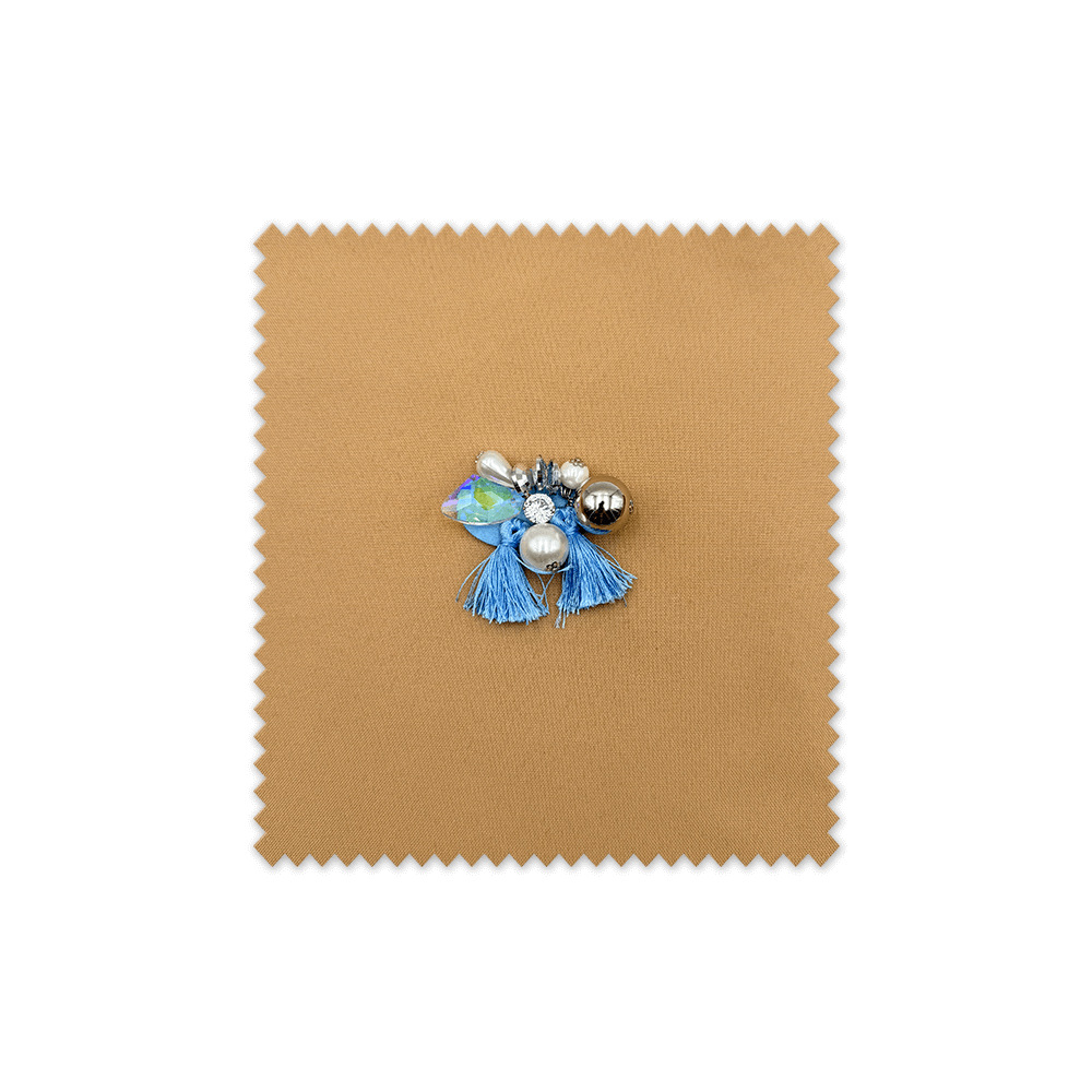 Accesorio Perlas, Borlas, Brillo Decorativas Azul