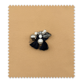 Accesorio Decorativo Perlas, Borlas, Brillo Azul Marino