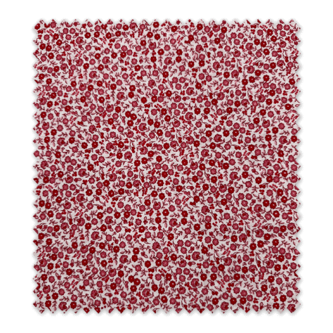 Popelín Mini Flor Rojo Popelín Mini Flor Rojo