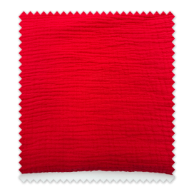 Retal 0,55m Algodón 100%Doble Gasa Rojo