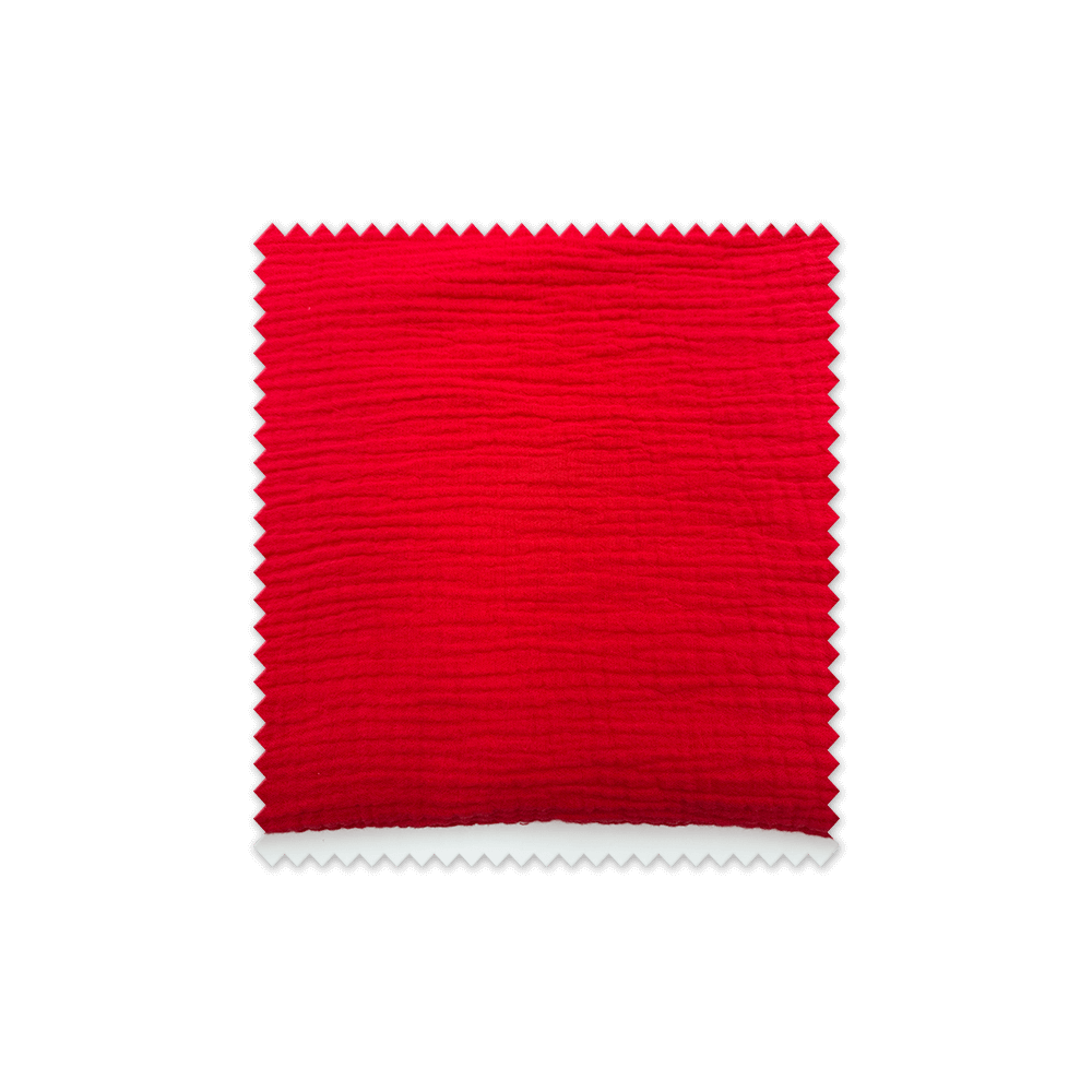Retal 0,55m Algodón 100%Doble Gasa Rojo