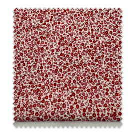 retal popelín mini flores rojas 0,60m, tela algodón estampada para confección y manualidades