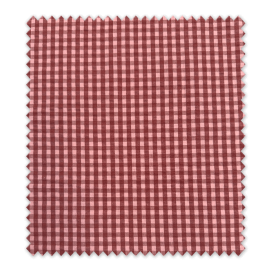 Tela Seersucker Vichy Cacao y Rosa Empolvado | Algodón ligero y transpirable