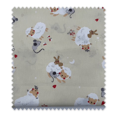 retal algodón con ratones y ovejas para patchwork retal algodón con ratones y ovejas para patchwork