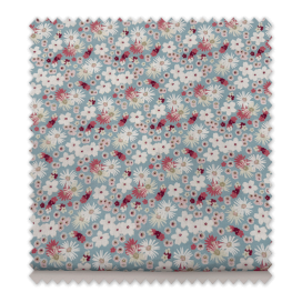 tela floral popelín algodón estampado acuarela