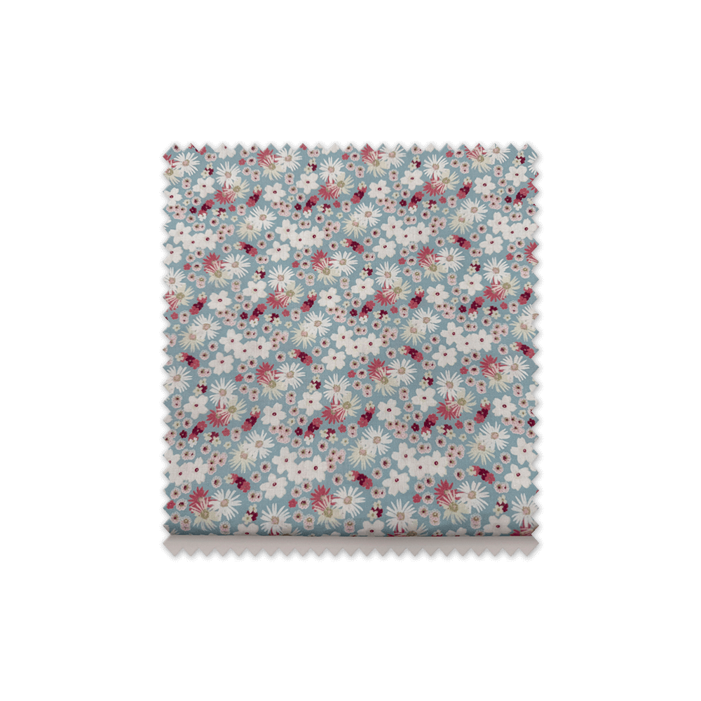 tela floral popelín algodón estampado acuarela