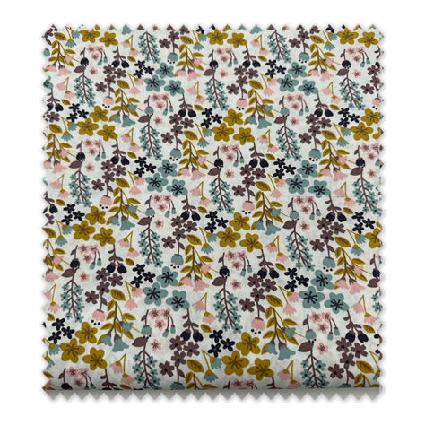 Algodón 100% retal tres cuartos metro estampado flores multicolor
