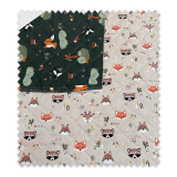 Tela Acolchada Doble Cara Animales | Tejido Reversible Infantil