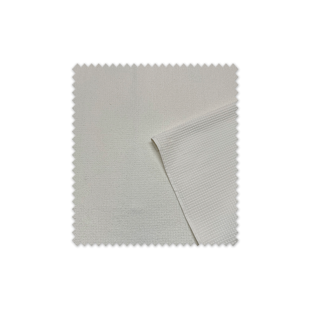 Tela doble cara rizo waffle natural para baño