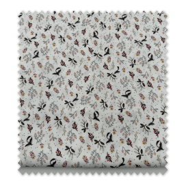 Tela de viella algodón orgánico con estampado floral y pájaros
