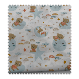 Retal 0,65m algodón 100% estampado ositos dormilones para bebés