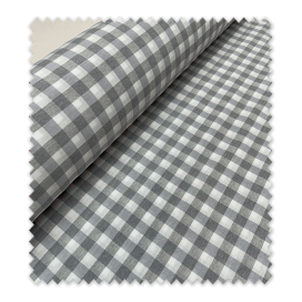 Loneta Tejida Cuadros Vichy Gris 2,80m Ancho
