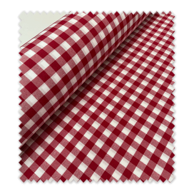 Loneta tejida cuadros vichy rojo ancho 2,80 m para decoración
