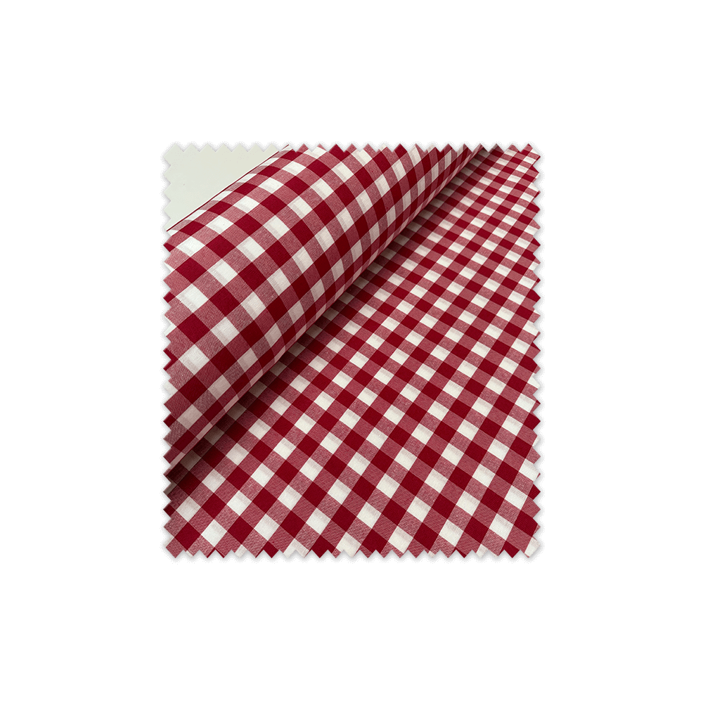 Loneta tejida cuadros vichy rojo ancho 2,80 m para decoración