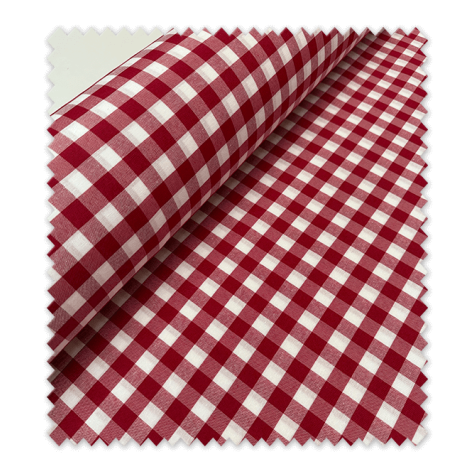Loneta tejida cuadros vichy rojo ancho 2,80 m para decoración
