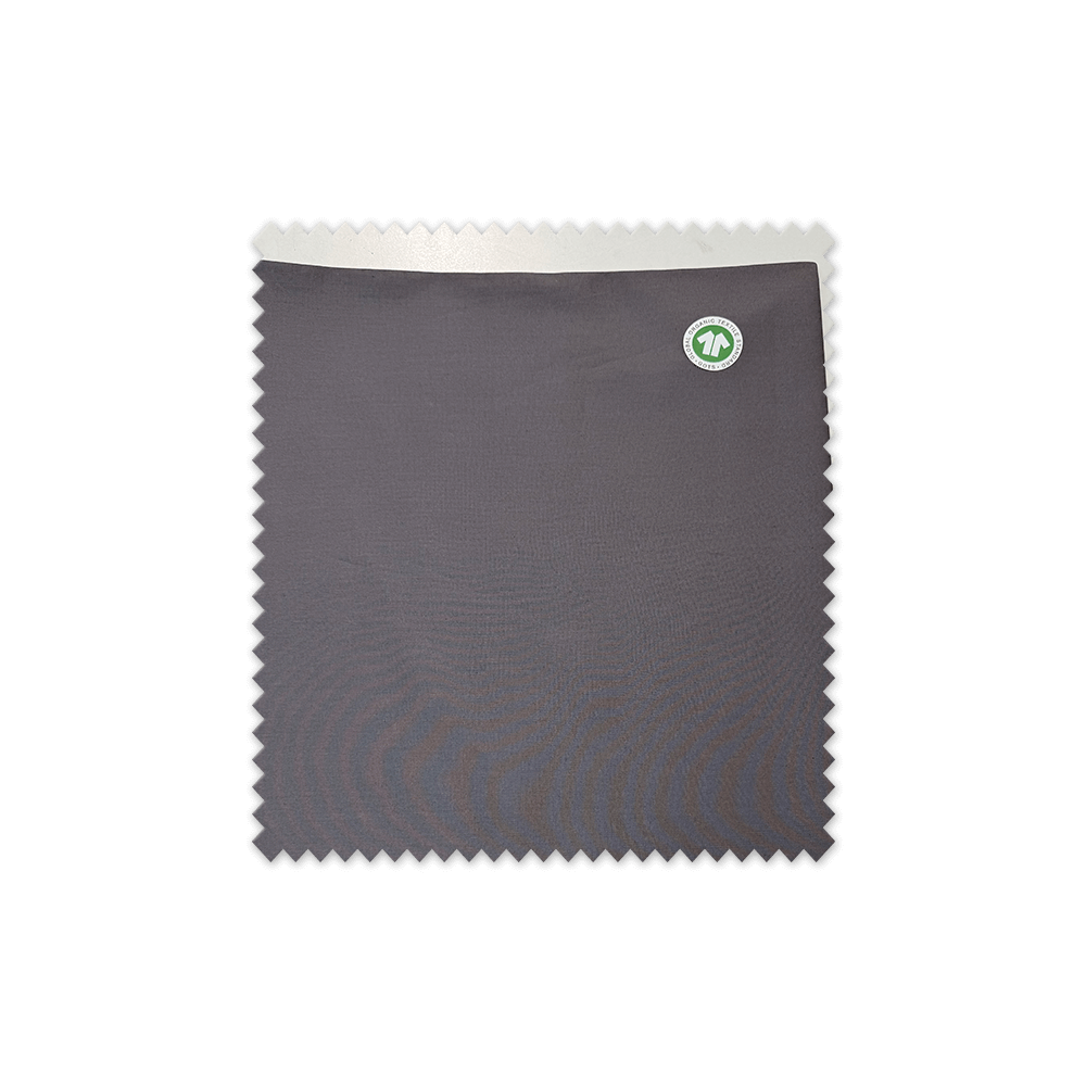Tela algodón 100% orgánico gris oscuro liso ecológico