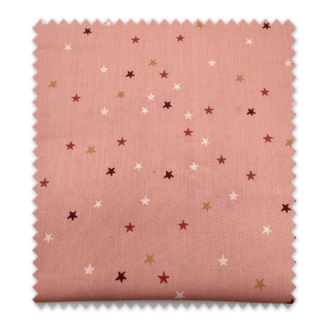 Retal 0,60 m algodón 100% estrellas fondo rosa tela infantil Retal 0,60 m algodón 100% estrellas fondo rosa tela infantil