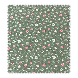 tela decorativa navidad algodón 100% verde con estampado festivo