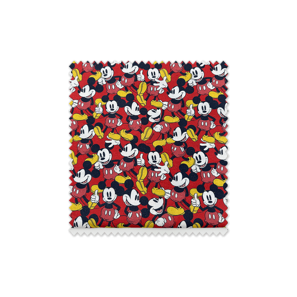 Retal 0,80m algodón Mickey fondo rojo
