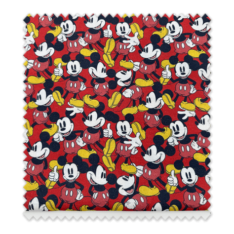 Retal 0,80m algodón Mickey fondo rojo