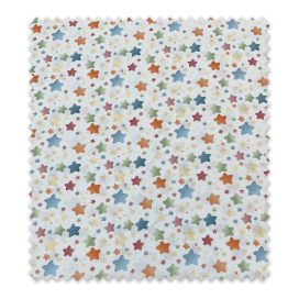 tela patchwork algodón estrellas coloridas