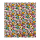 Tela de algodón 100% estampado flores 3D efecto fieltro