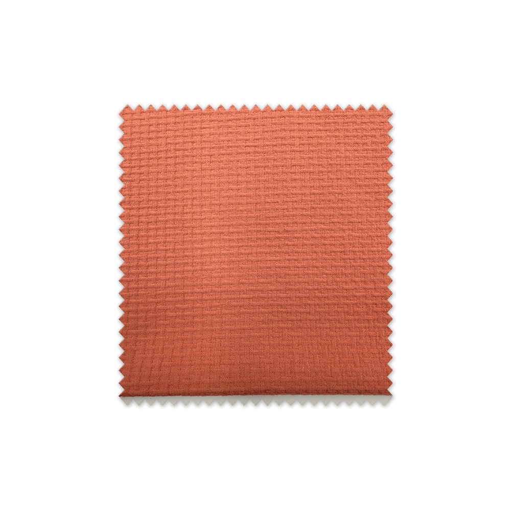 Retal waffle algodón orgánico rosa melocotón 0,75m