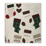 Panel Botas de Navidad | Tela navideña para costura y decoración