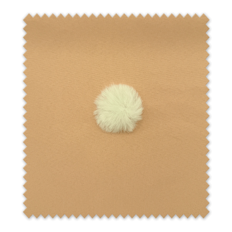 Pompón plano color mantequilla para manualidades y costura Pompón plano color mantequilla para manualidades y costura