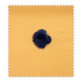 Pompón plano azul marino para manualidades y costura