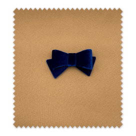 aplique de lazo azulón terciopelo rígido