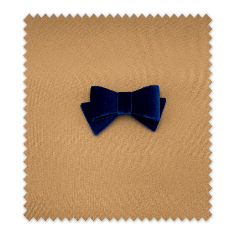 aplique de lazo azulón terciopelo rígido
