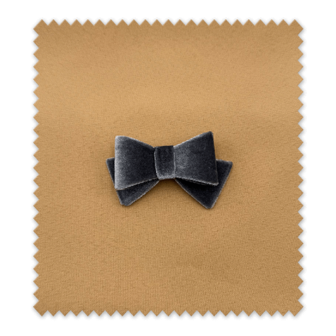 aplique textil gris de terciopelo elegante