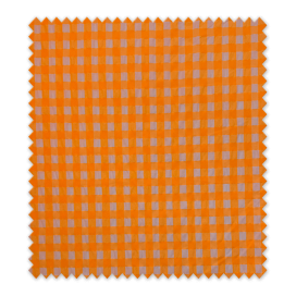 tela vichy naranja flúor ligera para ropa de verano
