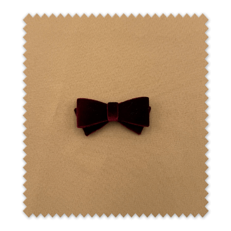lazo de terciopelo granate para diademas y accesorios