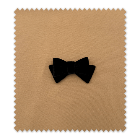 Lazo Terciopelo Rígido Negro
