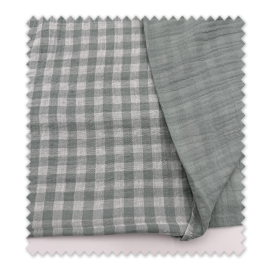 retal doble gasa vichy verde menta doble cara 100 % algodón para confección infantil y accesorios de bebé