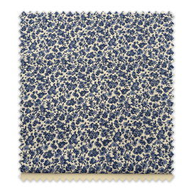 retal popelín flores liberty azul algodón 100 % para confección infantil y manualidades