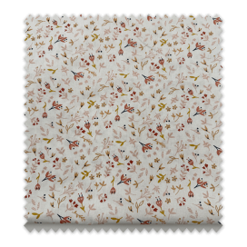 retal algodón 100 % flores y hojas rosa y camel tela floral para confección infantil y decoración