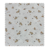Tela Acolchada Doble Cara Bosque y Capibara Fondo Blanco | Suave, cálida y perfecta para bebé